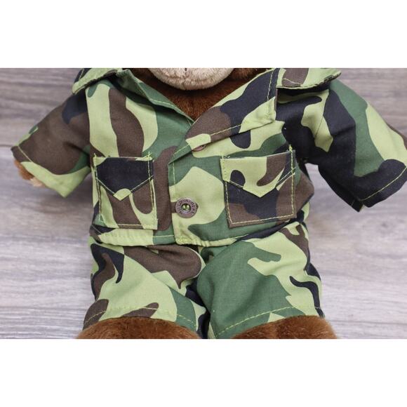 Build A Bear Traveling Teddy BABW On Tour Military 18" Plush Stuffed Animal - Picture 4 of 16
